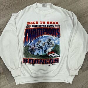SOLD Vintage Denver Broncos Sweatshirt Mens XL 1999 NFL Players Inc Super Bowl